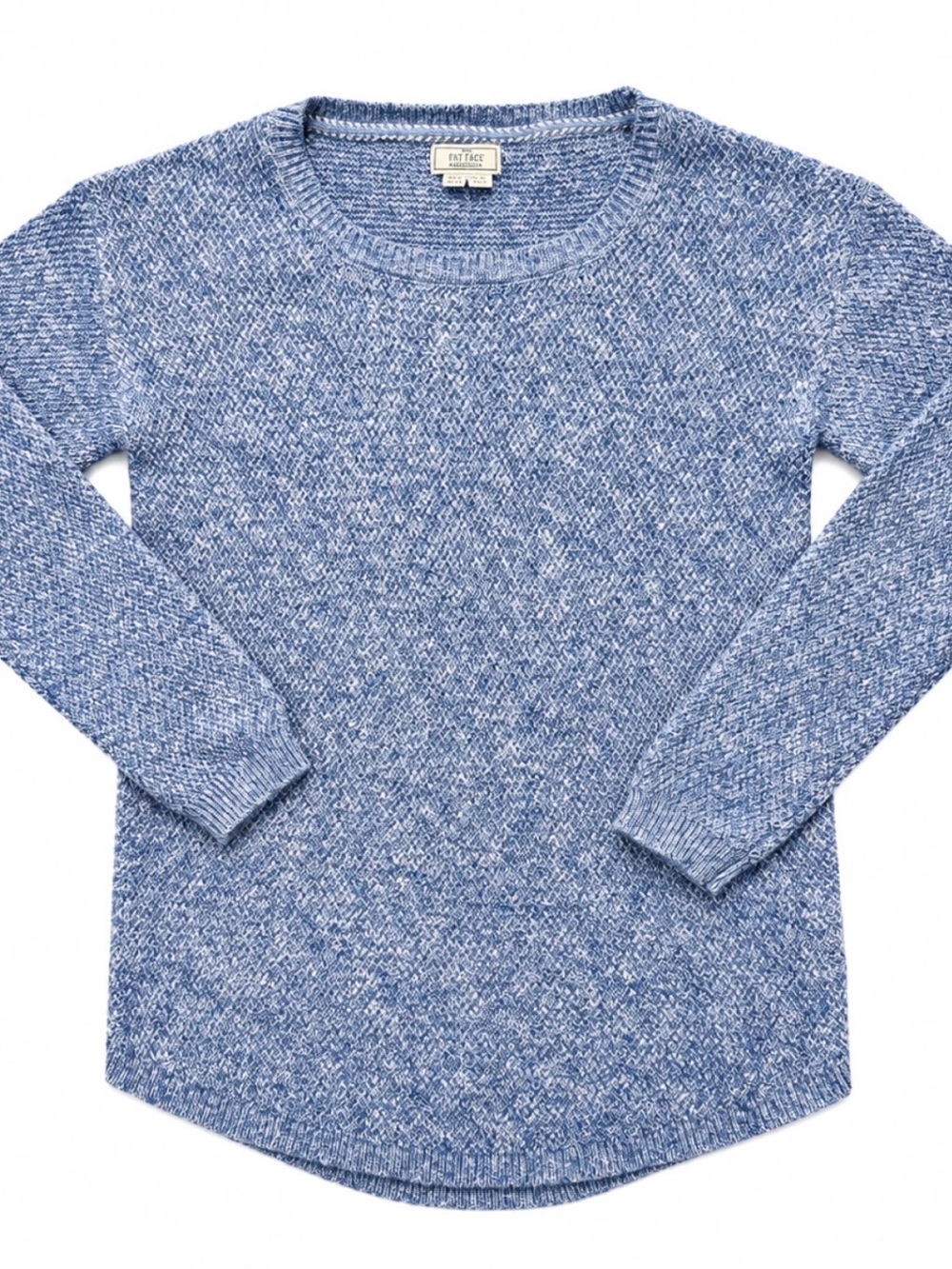 FatFace Blue Marl Knit Sweater Women’s Size 2  Cotton Blend XS - Picture 6 of 11